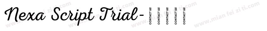 Nexa Script Trial字体转换